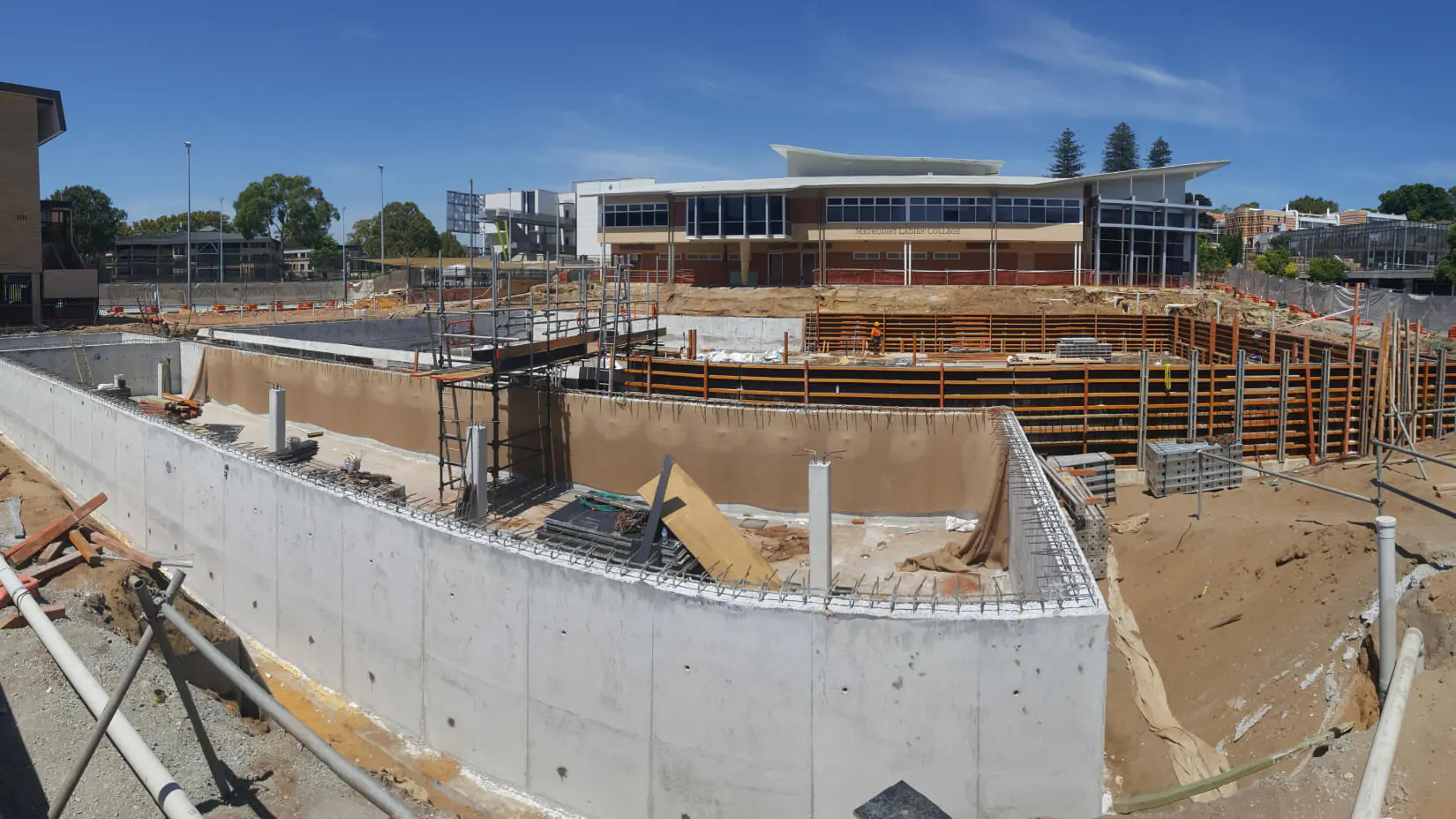 MLC Swimming Pool Construction Site Background