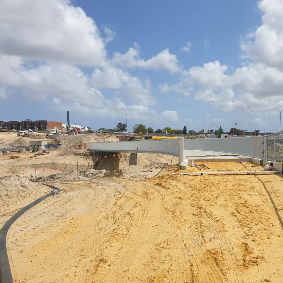 Civil works on the Tonkin footbridge